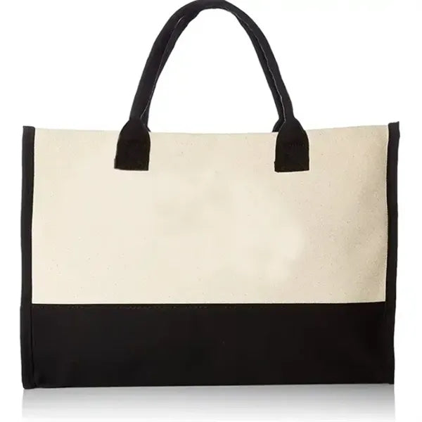 Beach Cotton Canvas Handbag Shopping Tote Bag For Women