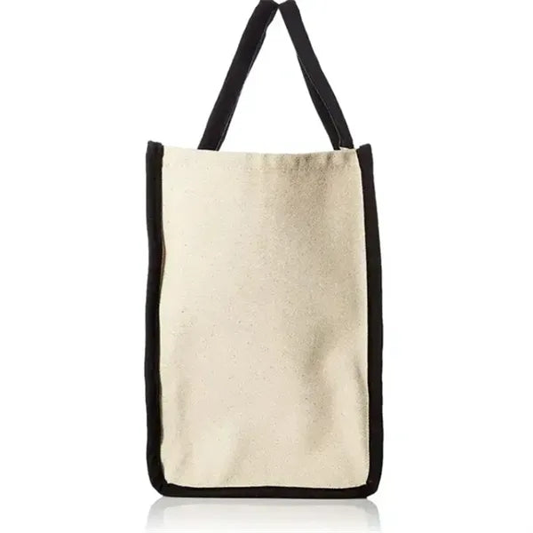 Beach Cotton Canvas Handbag Shopping Tote Bag For Women