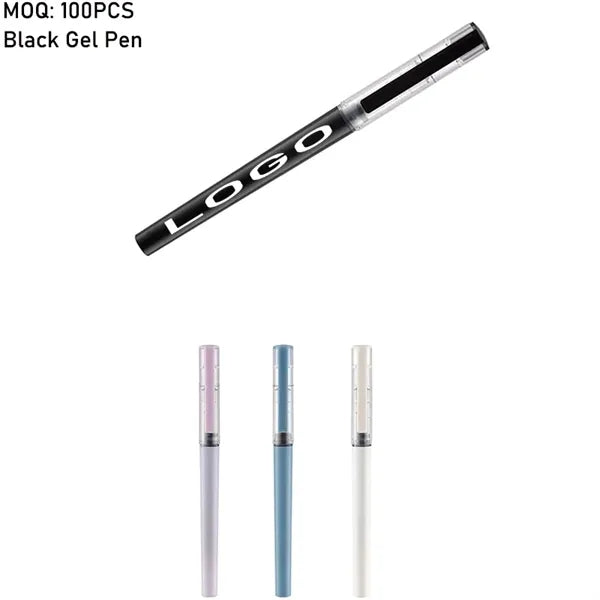 Plastic Black Liquid Ink Quick Drying Rollerball Pen
