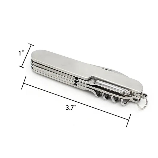8-in-1 Stainless Steel Multitool Folding Pocket Knife