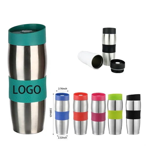 Insulated 12.6 oz. Lid Mug with Silicone Sleeve