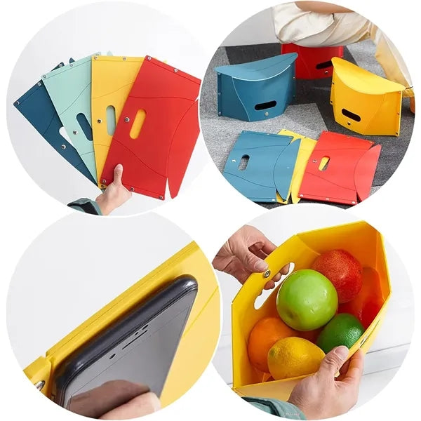 Portable Multifunctional Foldable Stool and Basket