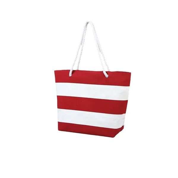 Prime Line Cotton Beach Tote Bag With Rope Handle