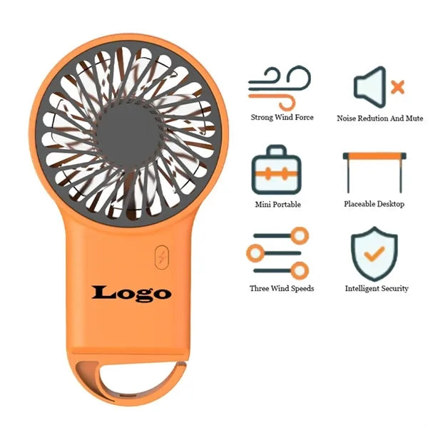 Mini USB Charging Handheld Fan With Hook