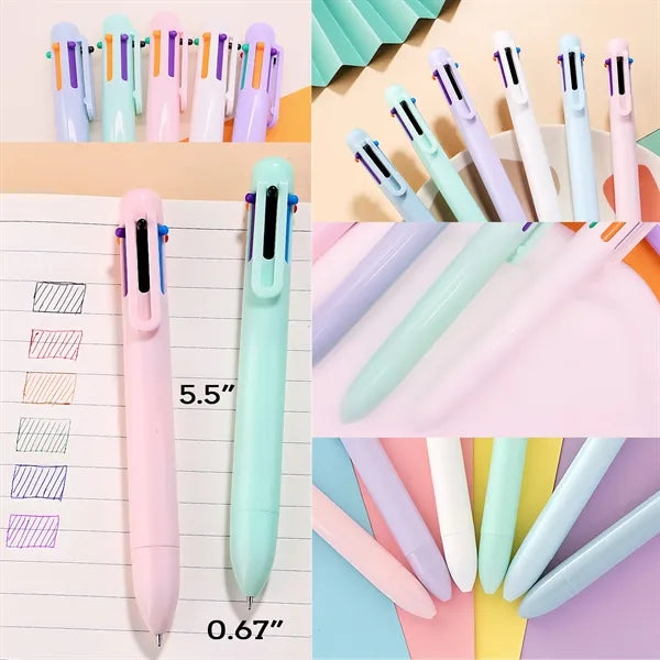 Multicolor Pen Ballpoint With Six Colors