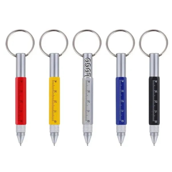 4.57" Multifunctional 6 in 1 Tool Ballpoint Pen