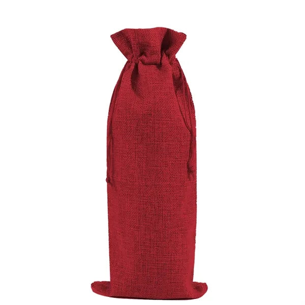 Burlap Wine Gift Bag Tote W/ Drawstring