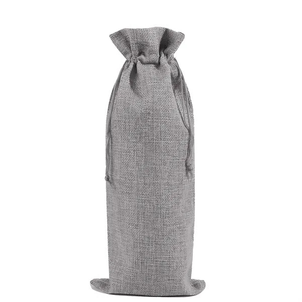 Burlap Wine Gift Bag Tote W/ Drawstring