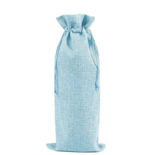 Burlap Wine Gift Bag Tote W/ Drawstring