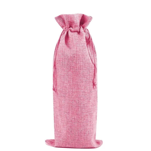 Burlap Wine Gift Bag Tote W/ Drawstring