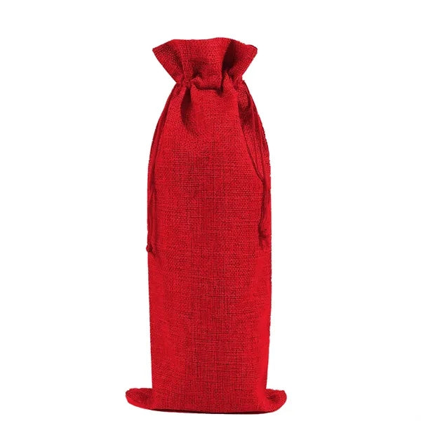 Burlap Wine Gift Bag Tote W/ Drawstring