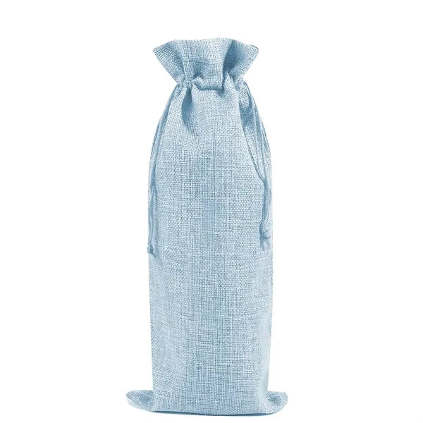 Burlap Wine Gift Bag Tote W/ Drawstring