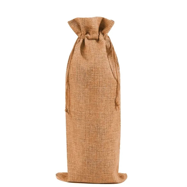 Burlap Wine Gift Bag Tote W/ Drawstring