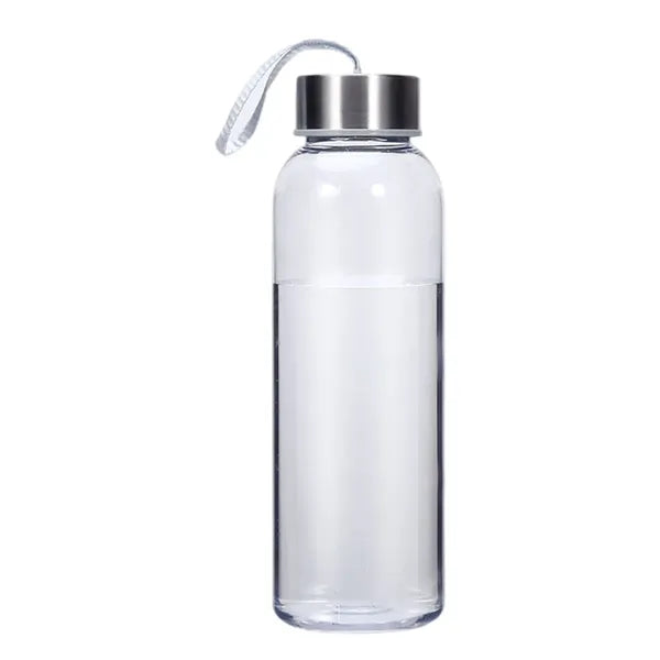 18Oz Plastic Water Bottle with Carrying Strap Lid