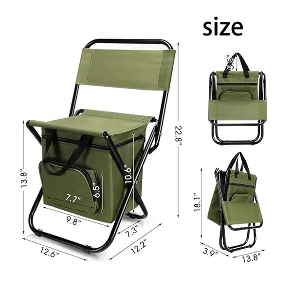 Folding outdoor fishing ice pack chair