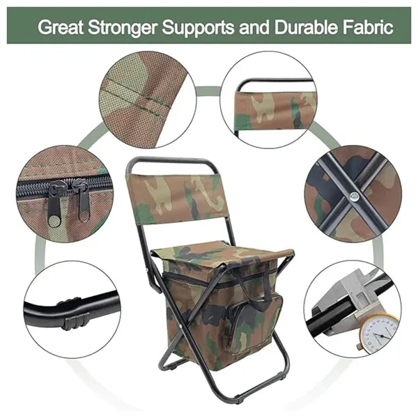 Folding outdoor fishing ice pack chair