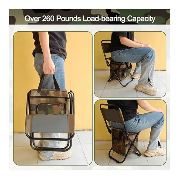 Folding outdoor fishing ice pack chair