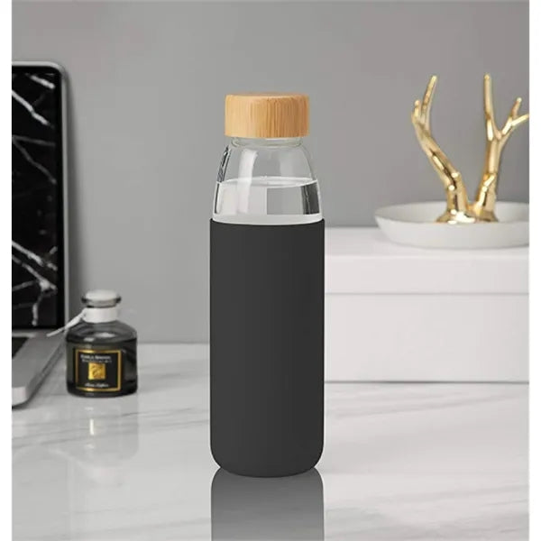 18 Oz Borosilicate with Bamboo Lid