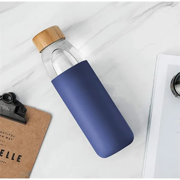18 Oz Borosilicate with Bamboo Lid