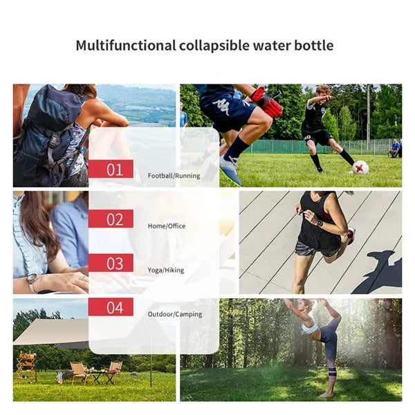 Collapsible Silicone Water Bottle 18oz
