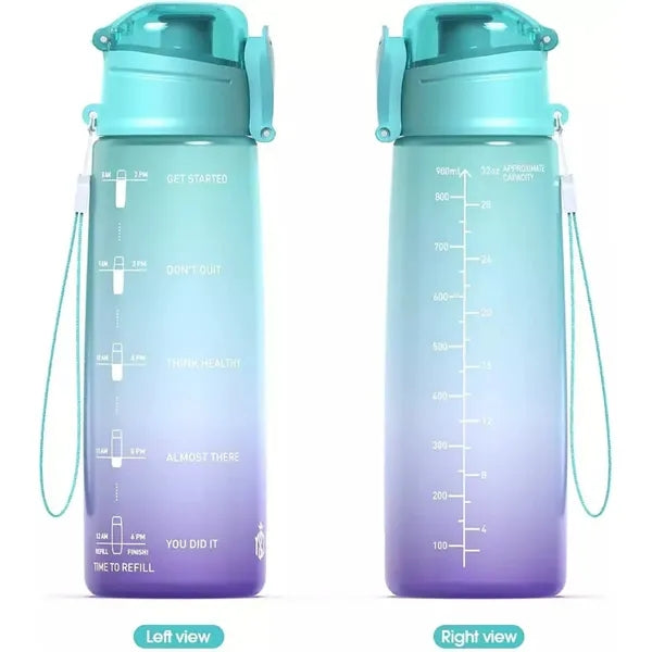 32oz Motivational Fitness Sports Water Bottle