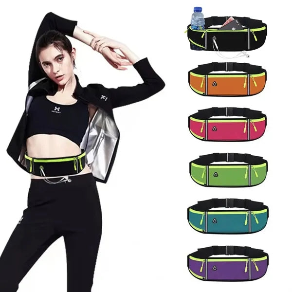 3 Zipper Fanny Pack With Bottle Holder