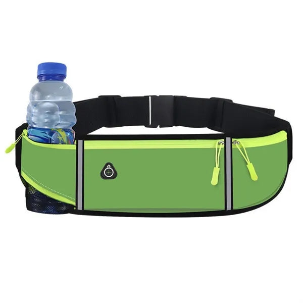 3 Zipper Fanny Pack With Bottle Holder