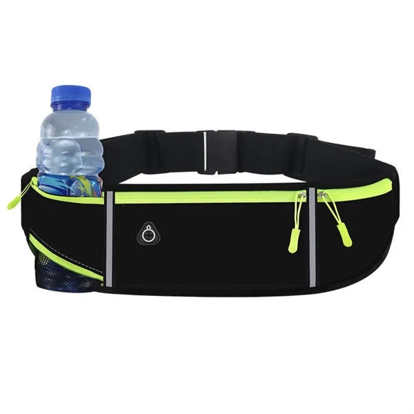 3 Zipper Fanny Pack With Bottle Holder
