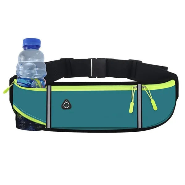 3 Zipper Fanny Pack With Bottle Holder