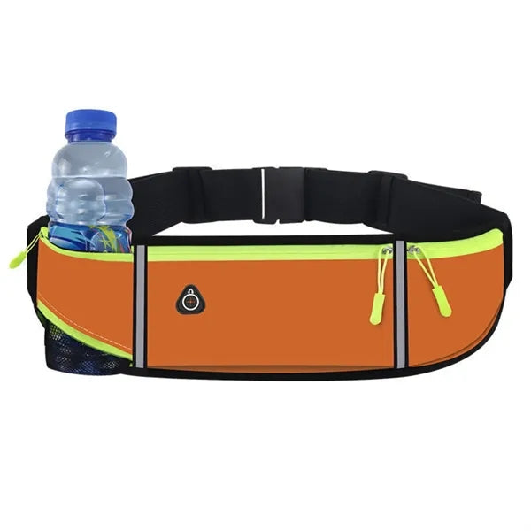 3 Zipper Fanny Pack With Bottle Holder