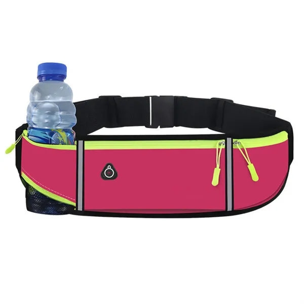 3 Zipper Fanny Pack With Bottle Holder