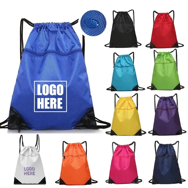 Zipper Drawstring Bag Sports Backpack