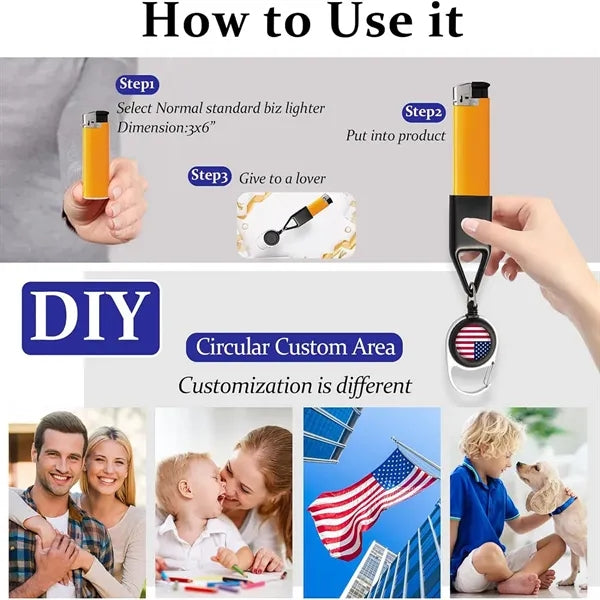 Portable Retractable Holder Keychain For Traveling Camping