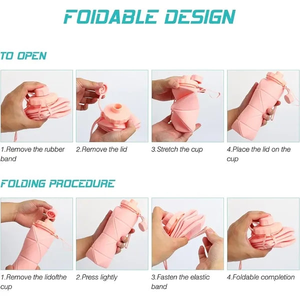 Silicone Travel Foldable Water Bottles