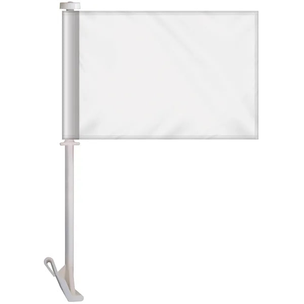 7.5" x 10.5" Double Sided Custom Car Flag on a Premium Staff