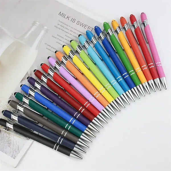 Small MOQ Many Colors Soft Touch Aluminum Stylus Pen