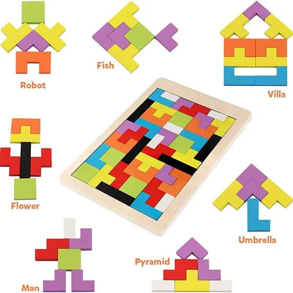 Wooden Kids Puzzles Brain Teasers Toy Educational Gift