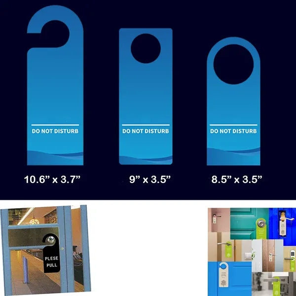 Durable Acrylic/Wood Door Hanger Sign, Custom Design