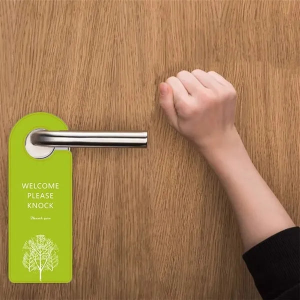 Durable Acrylic/Wood Door Hanger Sign, Custom Design