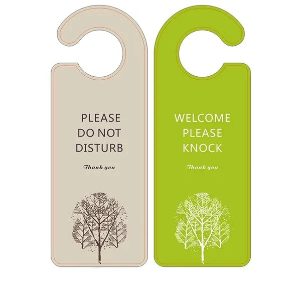 Durable Acrylic/Wood Door Hanger Sign, Custom Design