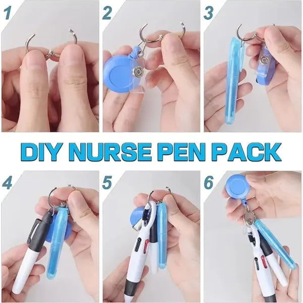Mini Nurse Badge Highlighter Permanent Marker Ballpoint Pen