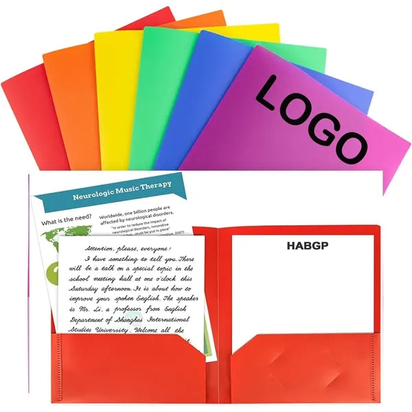 Plastic Folders with Pockets
