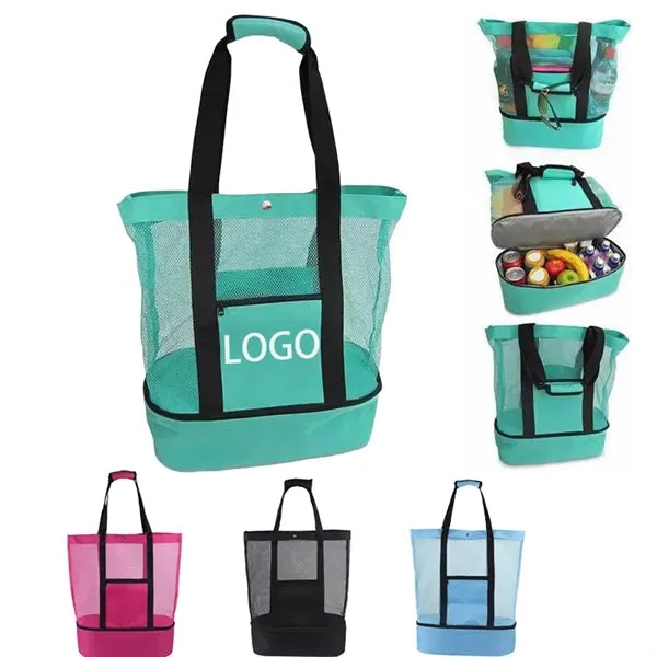 Beach Bag Double Layer Mesh Handbag