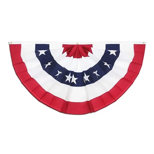 US Patriotic Half Fan Banner Flag for 4th of July Decoration