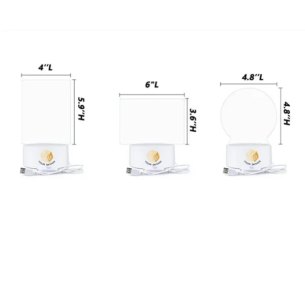 Writing Board Acrylic Night Light Gift