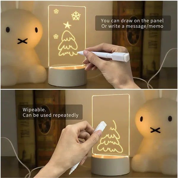 Writing Board Acrylic Night Light Gift
