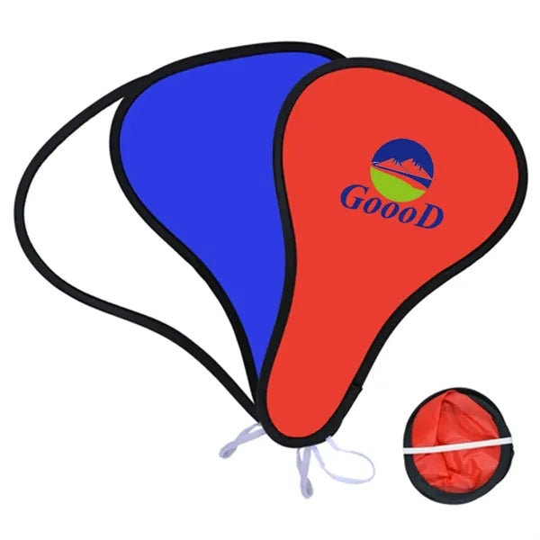 Imprinted Fold Up Hand Fan With Pouch