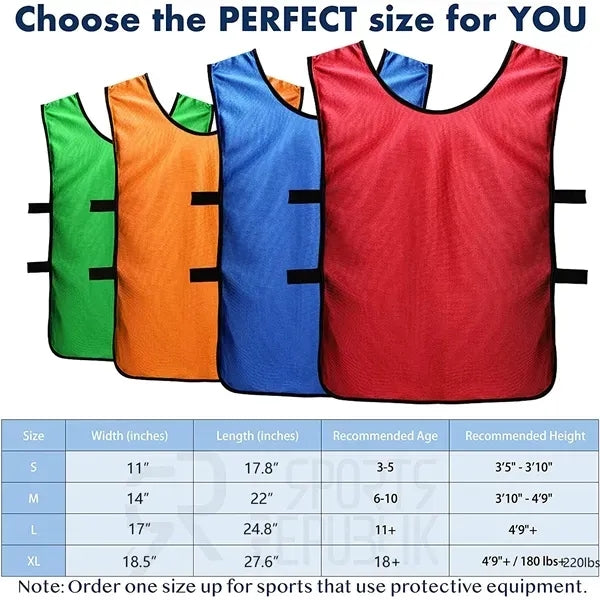 Scrimmage Mesh Jersey Sports Vest for Child & Adult