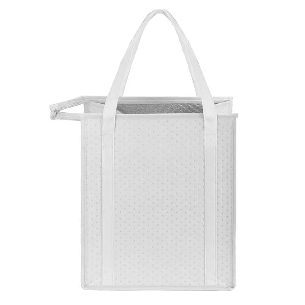 Insulated Grocery Cooler Tote Bag w/ Zipper Closure