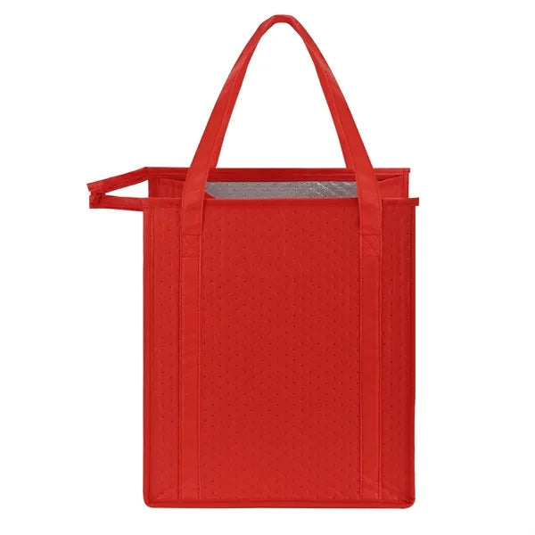 Insulated Grocery Cooler Tote Bag w/ Zipper Closure